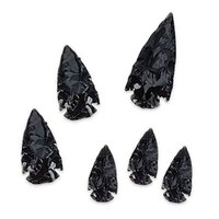 Natural Black Obsidian Gemstone Crystal Arrowheads
