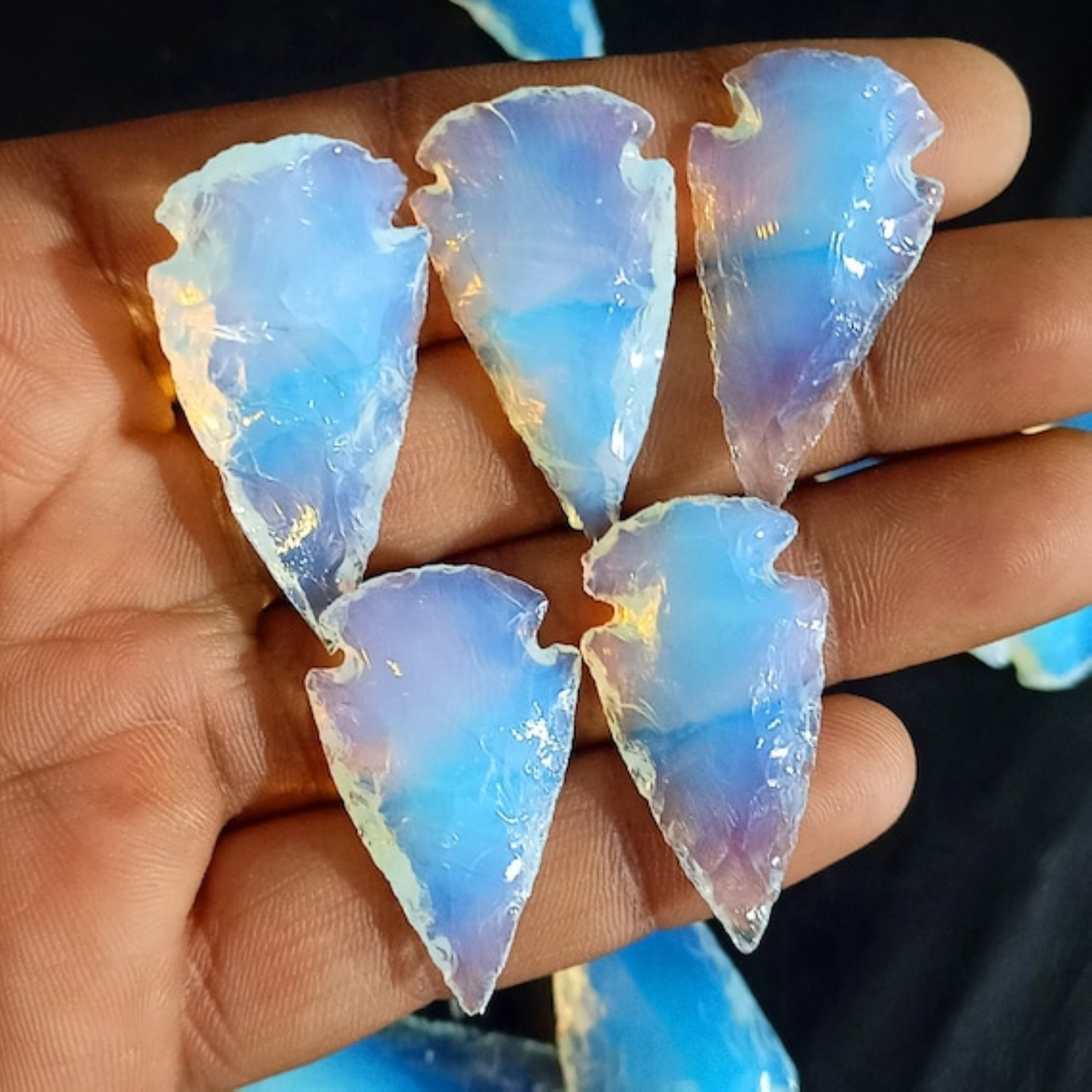 Natural Opalite Gemstone Crystal Arrowheads