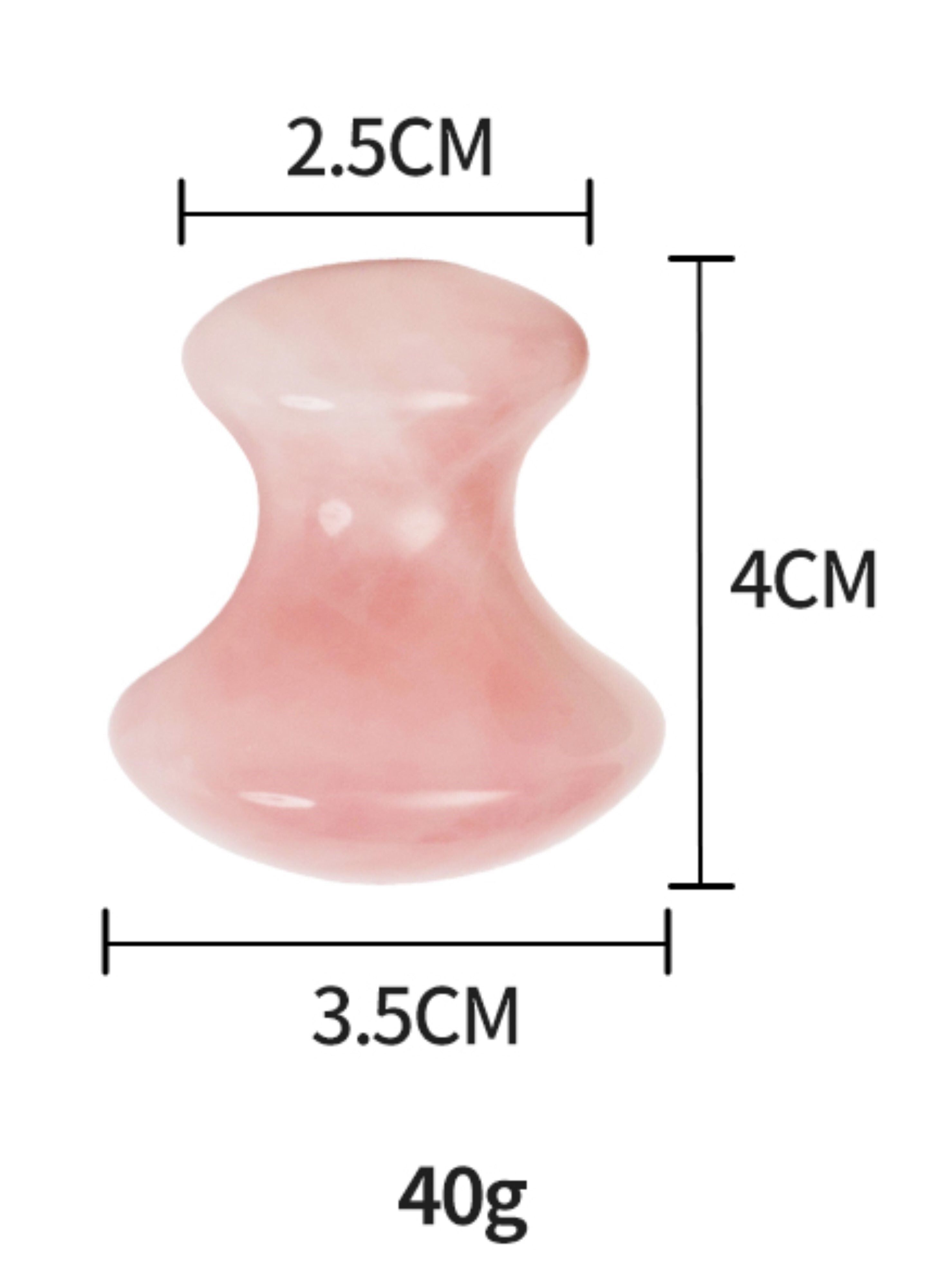 Natural Rose Quartz Gemstone Mushroom Shape Face Massager Gua Sha