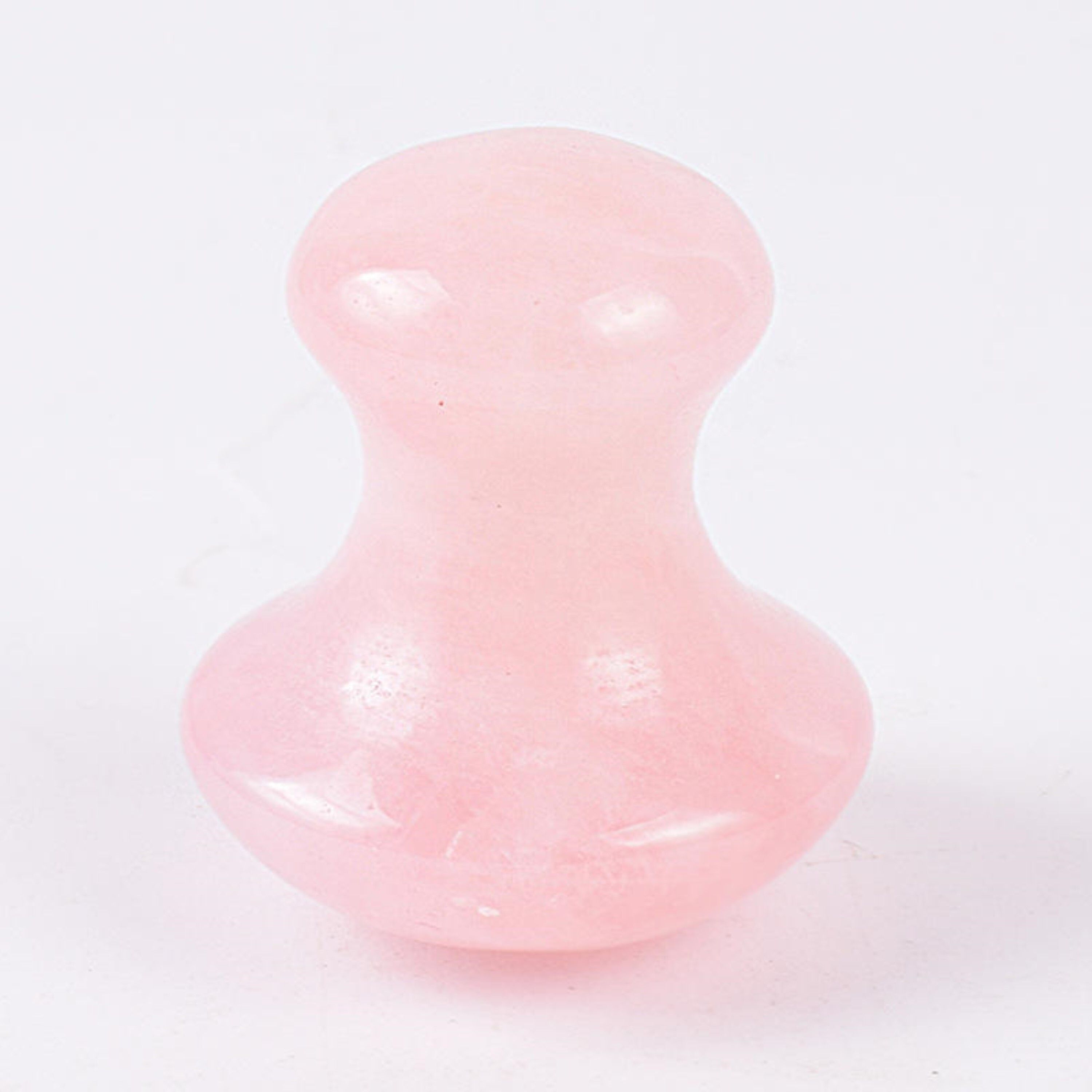 Natural Rose Quartz Gemstone Mushroom Shape Face Massager Gua Sha