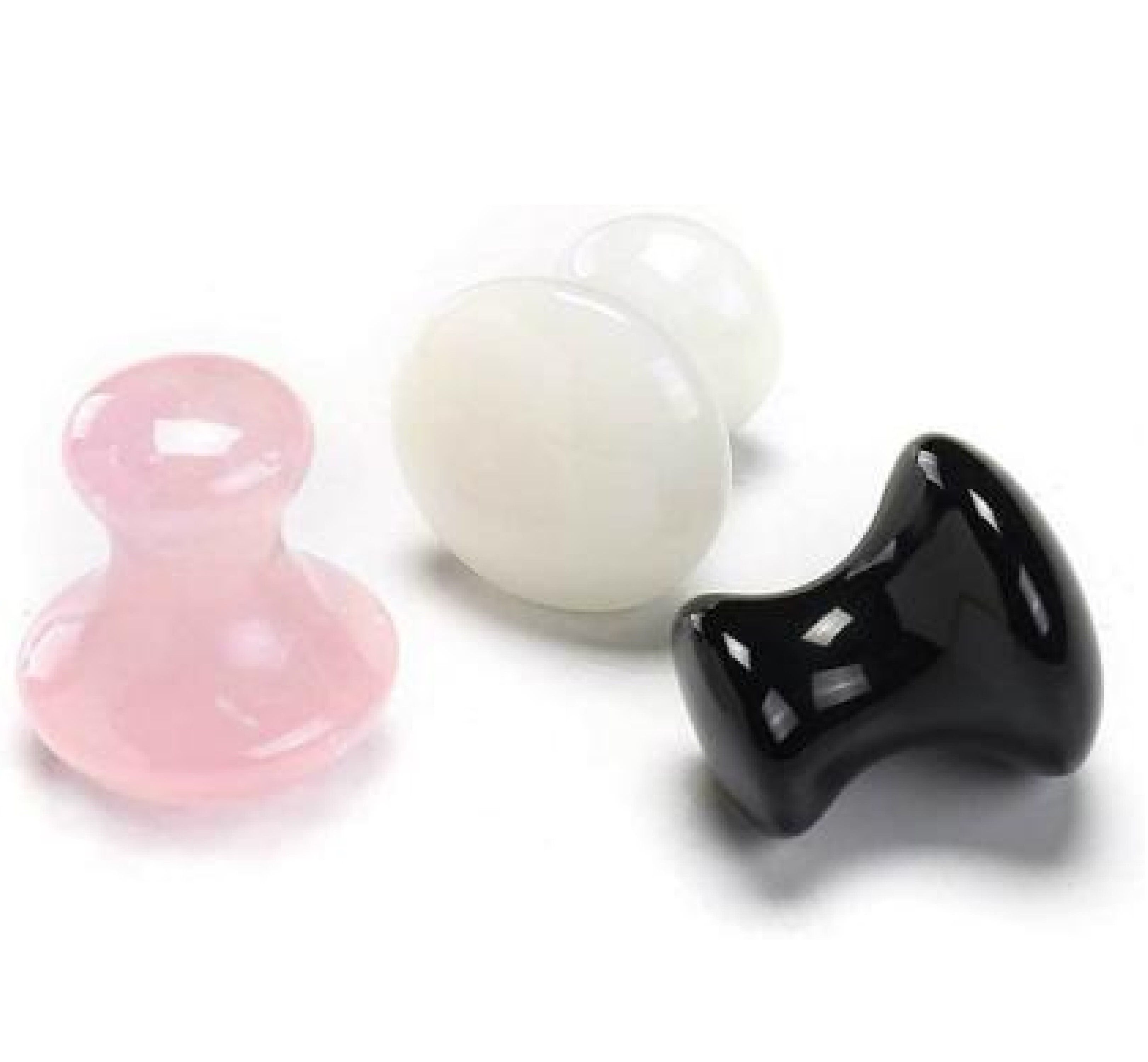 Natural Rose Quartz Gemstone Mushroom Shape Face Massager Gua Sha