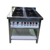 Silver 4 Burner Cooking Range