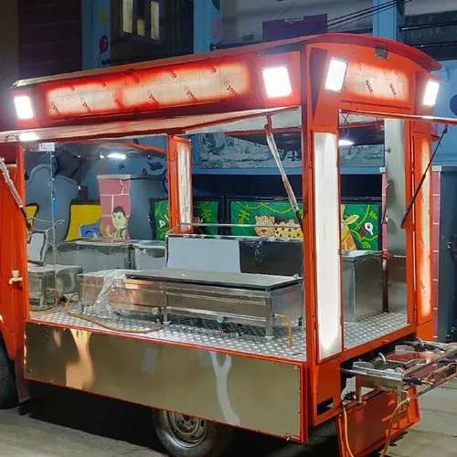 Red Mobile Fast Food Van