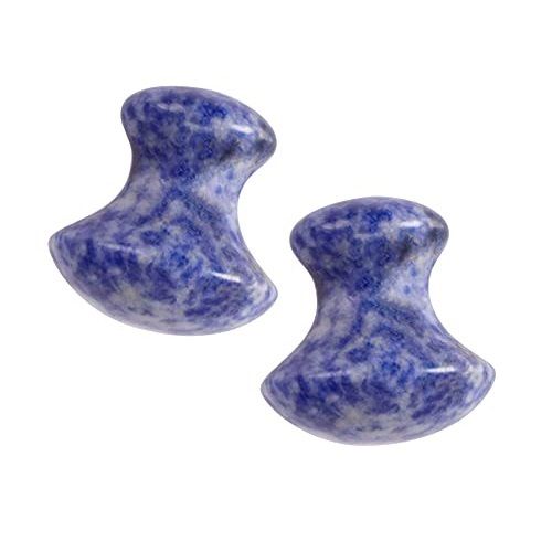 Natural Sodalite Gemstone Mushroom Shape Face Massager Gua Sha