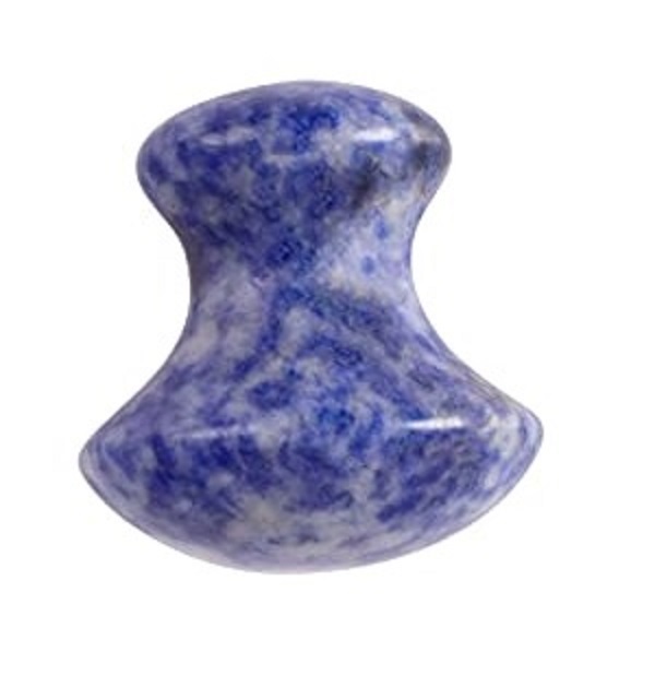 Natural Sodalite Gemstone Mushroom Shape Face Massager Gua Sha
