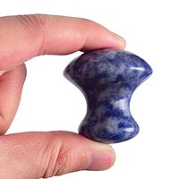 Natural Sodalite Gemstone Mushroom Shape Face Massager Gua Sha