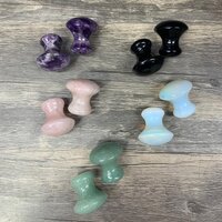 Natural Sodalite Gemstone Mushroom Shape Face Massager Gua Sha