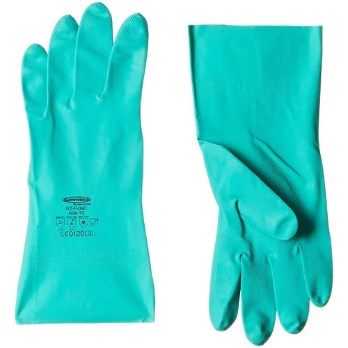 Green Hand Protection Rubber Gloves