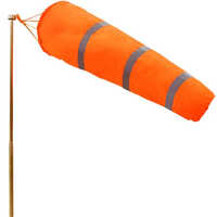 Road Windsock - Polyester, Various Sizes Available, Orange Color | High Quality Industrial Usage, Warranty Included