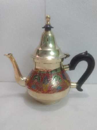 MORACCAN COLORFULL ENGRAVED TEA KETTLE