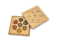 Natural 7 Chakras Stone Reiki Healing Set with OM symbol Wooden Box