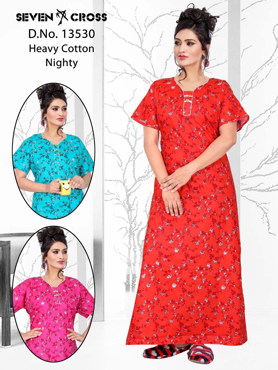 Ladies Embroidered Nightwear