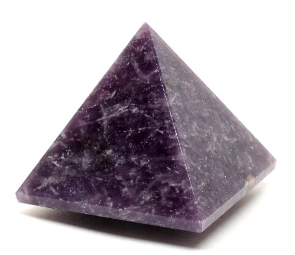 Natural Lepidolite Gemstone Crystal Pyramid