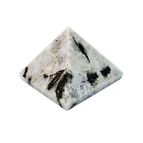 Natural Rainbow Moon Stone Gemstone Crystal Pyramid