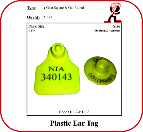 Plastic Ear Tag-Goat Round