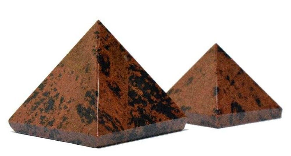 Natural Red Mahogany Obsidian Gemstone Crystal Pyramid