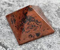 Natural Red Mahogany Obsidian Gemstone Crystal Pyramid