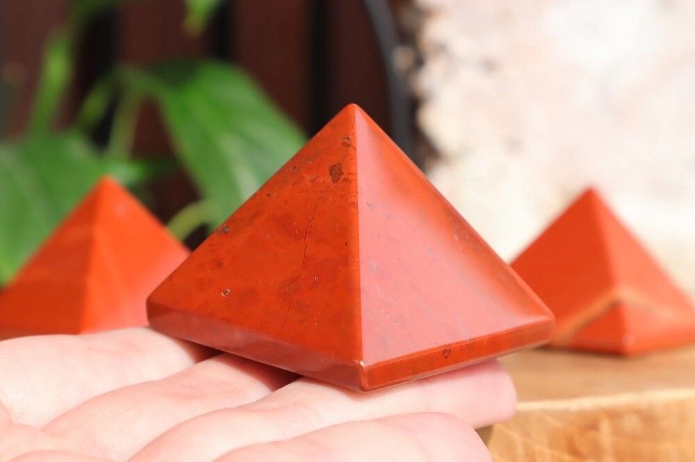 Natural Red Jasper Gemstone Crystal Pyramid