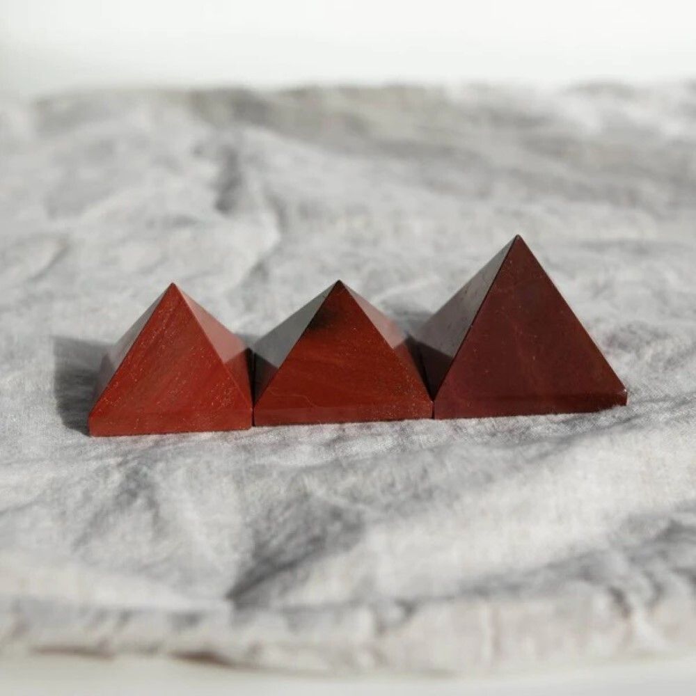 Natural Red Jasper Gemstone Crystal Pyramid