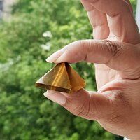 Natural Tiger Eye Gemstone Crystal Pyramid