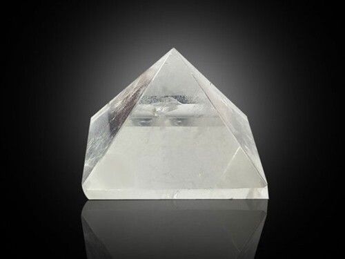 Natural Clear Quartz Gemstone Crystal Pyramid - Grade: A+