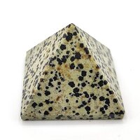 Natural Dalmatian Jasper Gemstone Crystal Pyramid