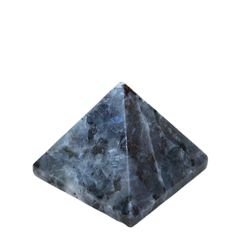 Natural Larvakite Gemstone Crystal Pyramid