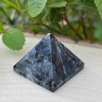 Natural Larvakite Gemstone Crystal Pyramid