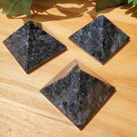 Natural Larvakite Gemstone Crystal Pyramid