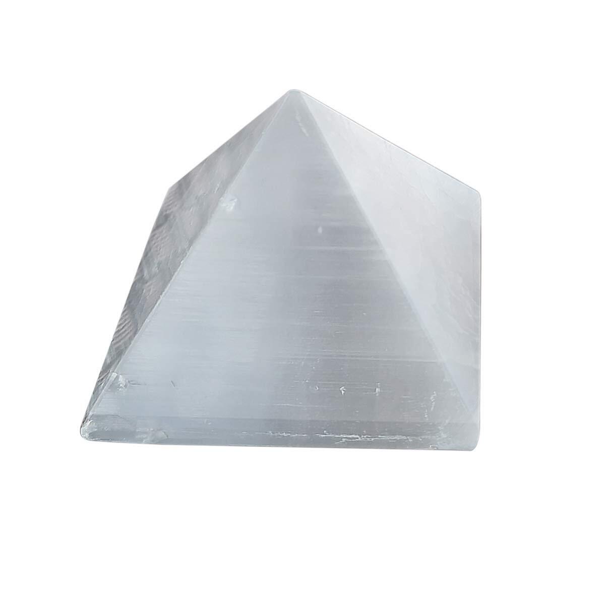 Natural Selenite Gemstone Crystal Pyramid