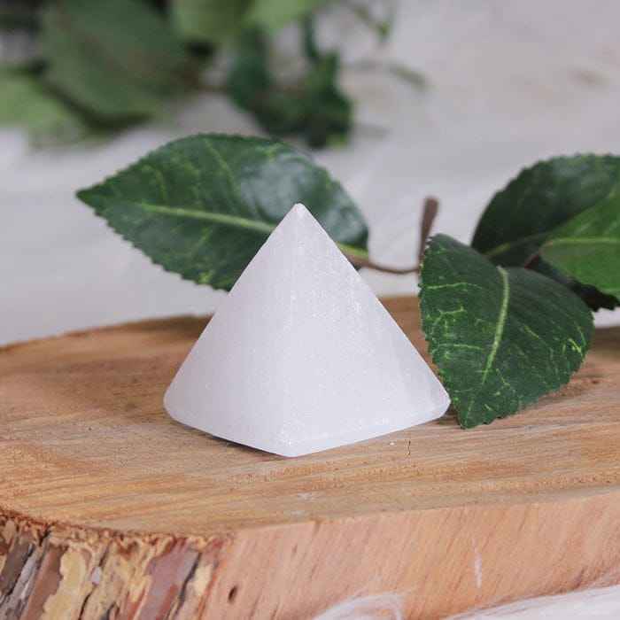 Natural Selenite Gemstone Crystal Pyramid