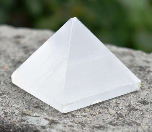 Natural Selenite Gemstone Crystal Pyramid