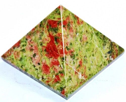 Natural Unakite Gemstone Crystal Pyramid Grade: A+