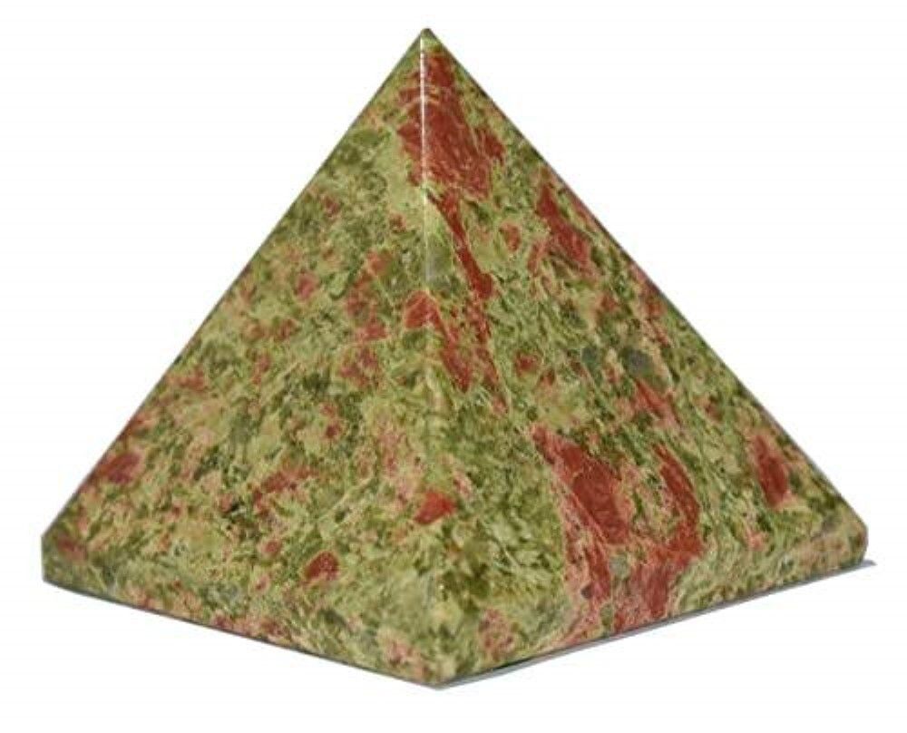 Natural Unakite Gemstone Crystal Pyramid