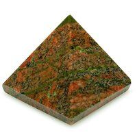 Natural Unakite Gemstone Crystal Pyramid