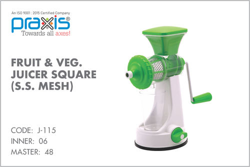 Multicolor Plastic Fruit Juicer Square S.s. Mesh