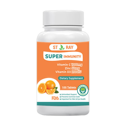 Vitamin C 1000 Mg Zinc 50 Mg And  Vitamin D3 2000 Iu Tablets Dry Place