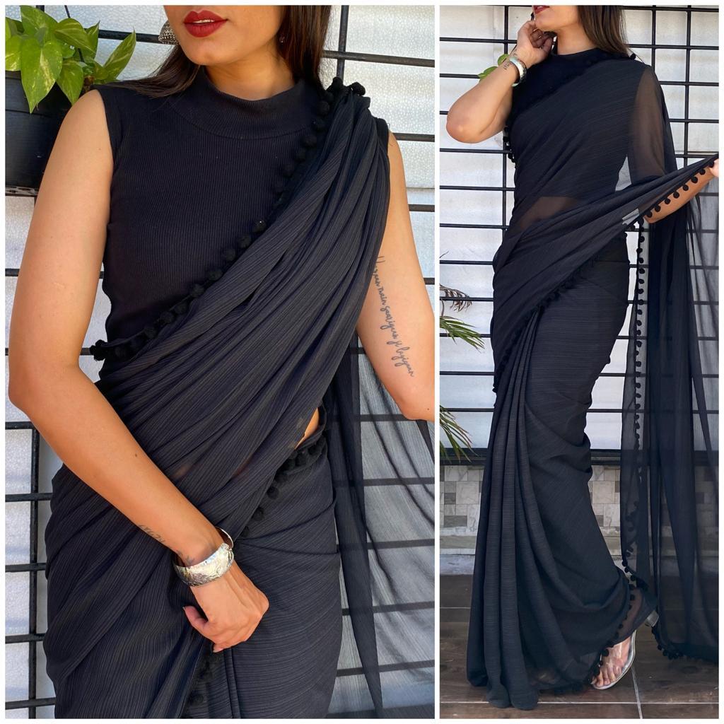 Women Omething Stylish For Your Wardrobe Then Just Grab This Stylish Georgette saree