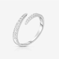 Fancy Diamond Bands In Synthetic Diamonds 10k White Gold 1 CT