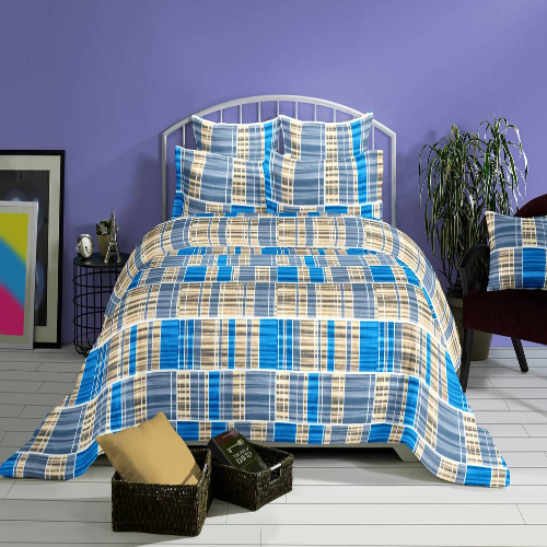 Checked Printed Bedsheet
