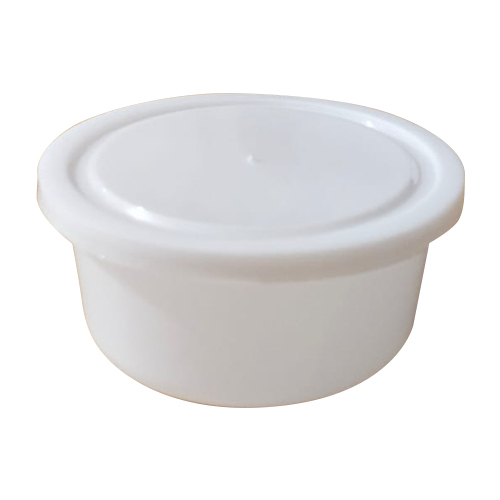 White Food Container Box - Plastic, 250 ml Size, Round Shape, White Color, Plain Pattern | Commercial Use, High Quality, Different Available