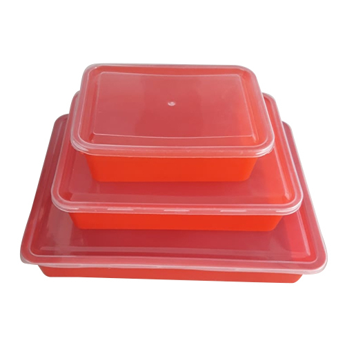 Red Sweets Box - Plastic Material , Various Sizes Available - Good Quality Design for Stylish Sweet Treat Presentation