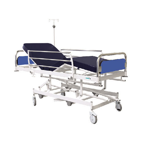 White-Silver Stainless Steel Icu Bed