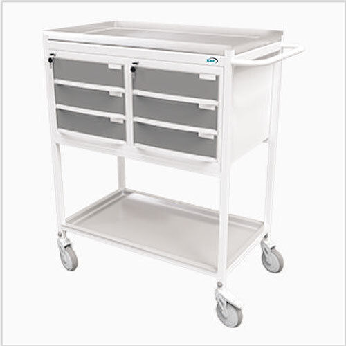 6 Drawer Medicine Trolley Design: With Rails