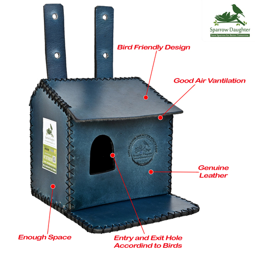 HAND CRAFT BIRD CAGE FLOWER EMBEDDED BIRD HOUSE FOR SPARROW