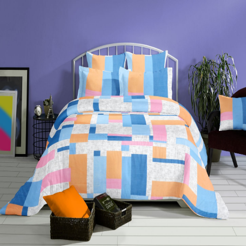 Home Printed Bedsheet with 2 Pillow Cover