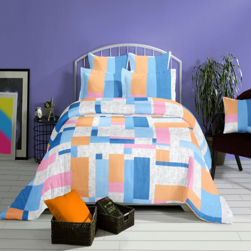 Printed Bedsheet with 2 Pillow Cover