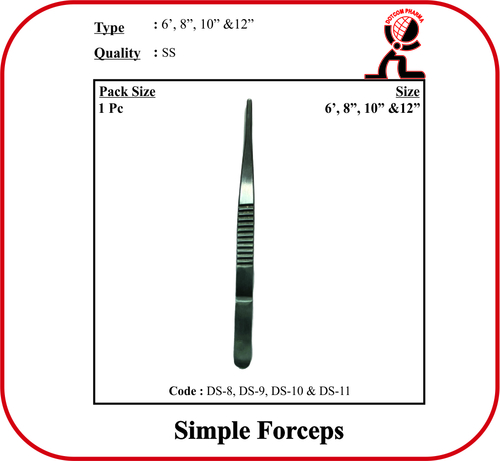 Simple Forceps Straight 6 Inch