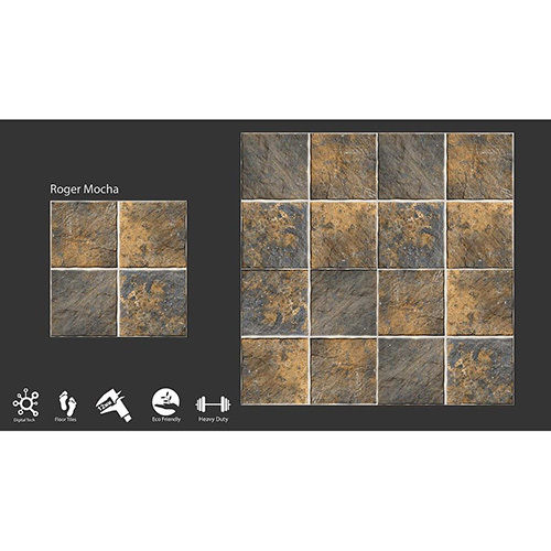 Black Roger Mocha Parking Tiles