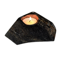 प्राकृतिक ग्रेनाइट स्टोन कैंडल होल्डर स्टैंड अनियमित आकार ग्रेड: A+